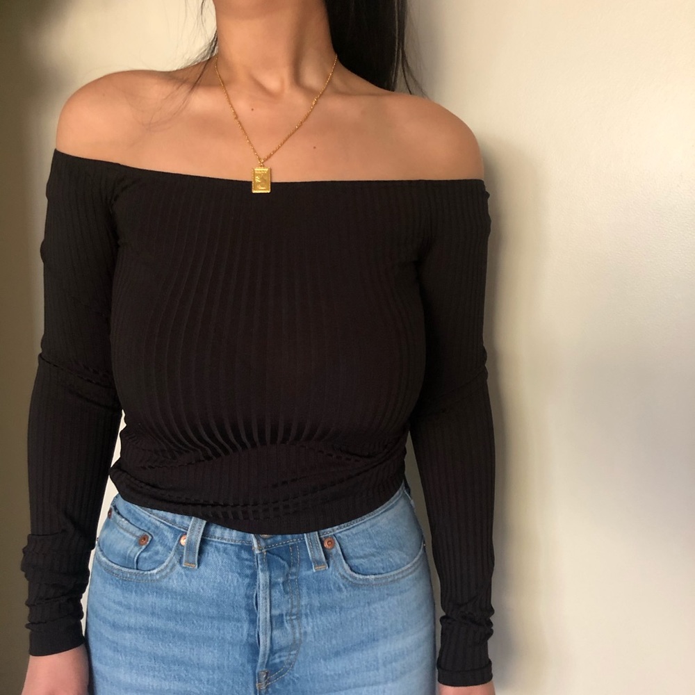 American Apparel Off Shoulder Top